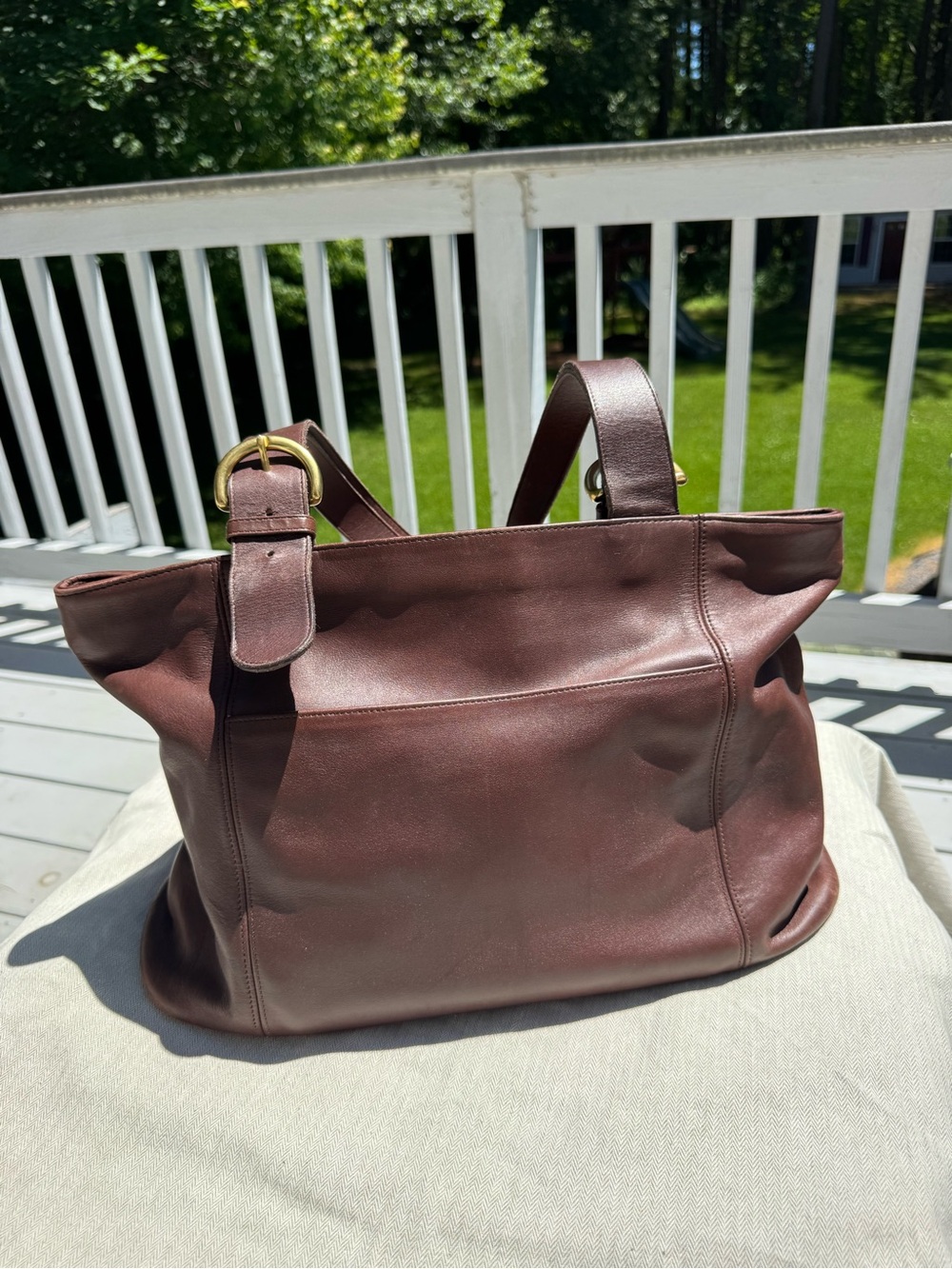Coach 4155 mahogany Soho Zip Tote leather made in the United States